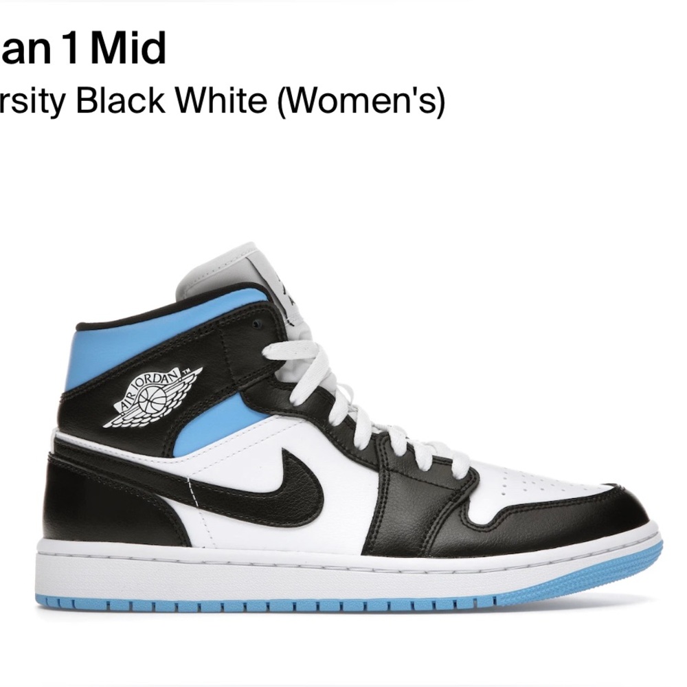 Jordan 1 Mid University Black White